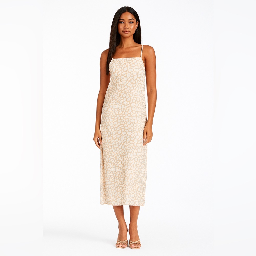 Grade & Gather Leopard Print Satin Sundress